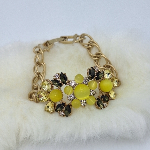 Banana Republic Gold Tone Jeweled Link Bracelet - Picture 14 of 15